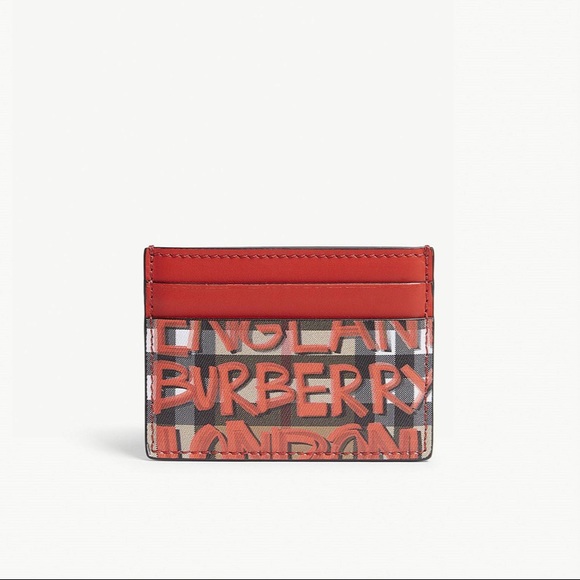 burberry graffiti card holder